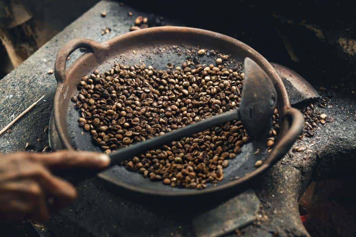 Delicious fire roasted coffee beans, perfect for a rich and bold cup of joe!
