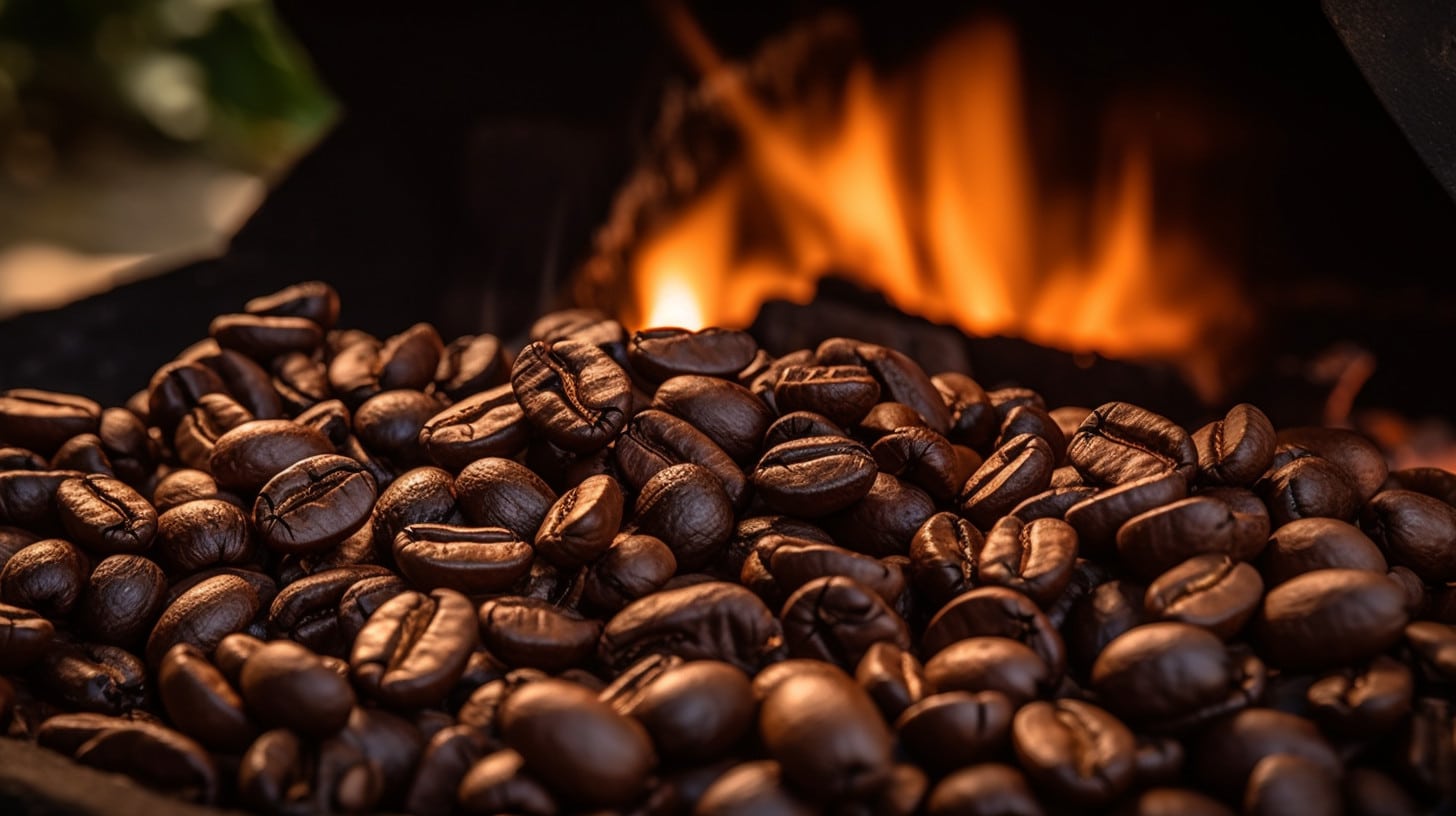 Handcrafted fire roasted coffee with a smoky aroma and smooth, full-bodied flavor