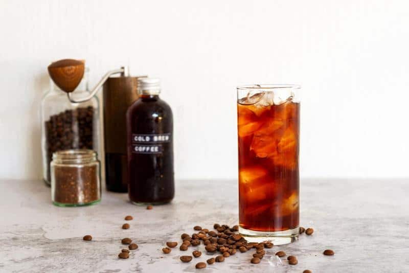 Cold brew coffee with iced