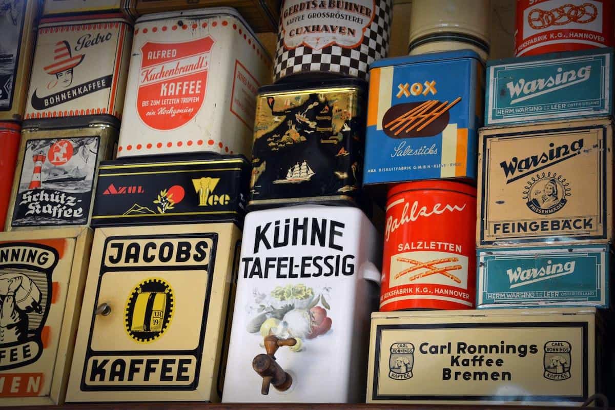 Aromatic german coffee beans roasting in a vintage coffee grinder