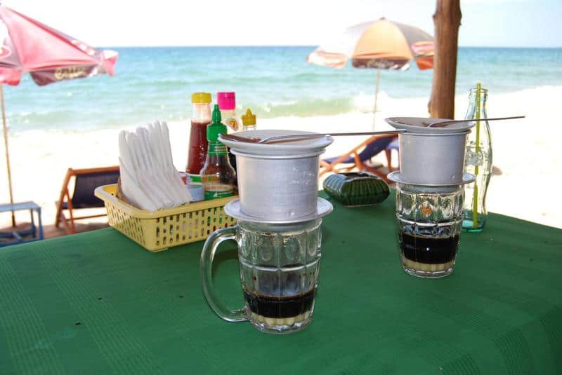Delicious vietnamese coffee with a strong and rich flavor